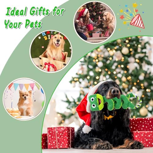 VIWIK Interactive Dog Squeaky Toys, Plush Dog Chew Toys for Large Medium Small Smart Breed, Puppy Toys for Boredom and Stimulating, Tug of War Toys to Keep Them Busy, Puppy Chew Toys for Teething