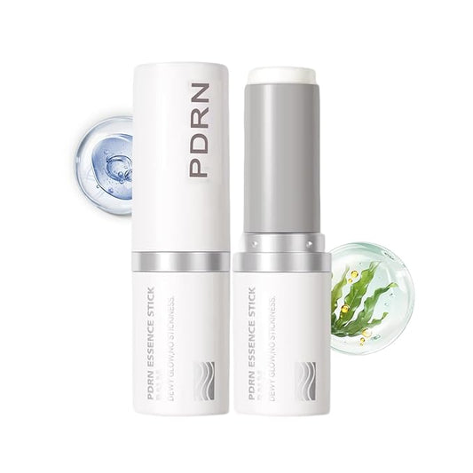 Spirulina Vegan Essence PDRN Balm Stick | Sodium DNA + Collagen + Ceramide NP Multi Balm | All-in-One Face Lip Neck Balm & Eye Cream & Makeup Primer | Hypoallergenic & Sensitive Skin (9g (Pack of 1))