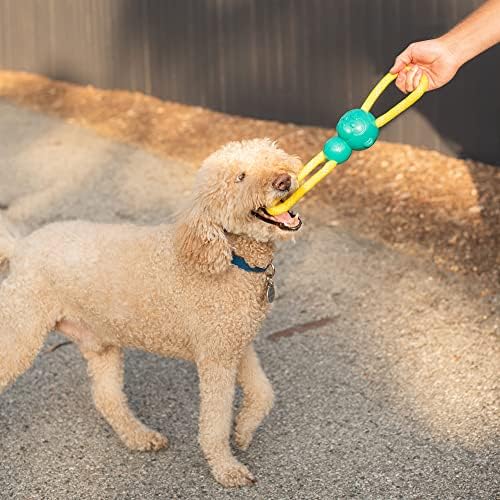 ZippyPaws - RopeTugz Pink Aggressive Chewers Dog Toy - Durable Rope, Squeaky Chew Toy, Perfect for Tug of War, Suitable for Small, Medium, and Large Breeds - Machine Washable