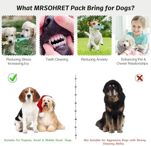 MRSOHRET Puppy Toys, 8 Pack Puppy Chew Toys for Teething, Cute Blue Small Dog Toys Set, Teething Toys for Puppies, Soft Durable Interactive Chew Toy for Small Dogs