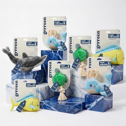 Premium Plush Dog Toy - Whale Plush Dog Toy, Jumbo Eco Friendly