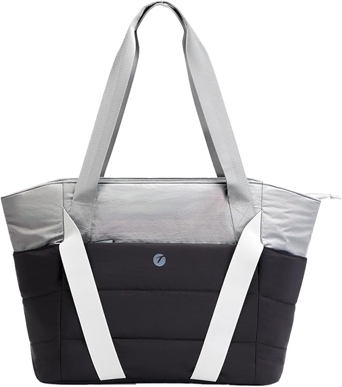 Tote Bag for Women,Lightweight Durable Puffy Yoga Mat Bag with Compartments,Shoulder Handbag for Work, Travel, Gym
