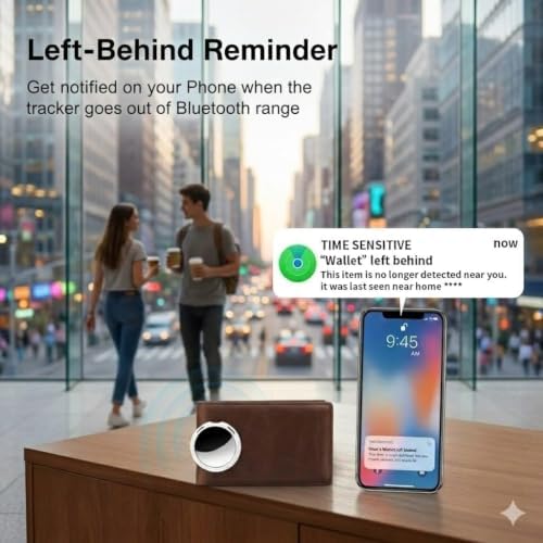 4 Pack Smart Tracker Tags MFi Certified Item Finder Apple Find My iOS Only | Bluetooth Air Worldwide Tracking Tracker Tags Waterproof Key Finder Locator with Sound for Luggage Wallet Pets Dogs Cats