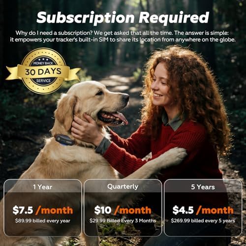 DBDD AI GPS Tracker for Dogs (30lbs+) - Real-Time Location & AI Health Assistant, Electronic Fence Collar for Escape Artists, Waterproof Dog GPS Tracker for Medium Large Dogs, iOS Android