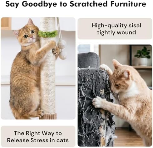 Woochpet 35"Cat Scratching Posts,Interactive Cat Toys For Indoor Large Cats