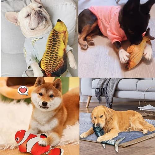 Flopping Fish Electric Dog Toy,Realistic Interac tive for Small Medium Dogs