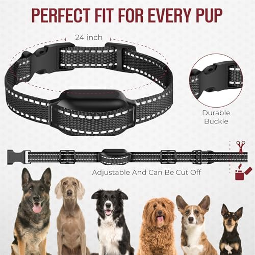 Dog Training Collar with Remote – Beep & Vibration Modes – Adjustable Levels, Waterproof Receiver, Rechargeable Training Collar for Small, Medium & Large Dogs – Up to 1000-3300FT of Range
