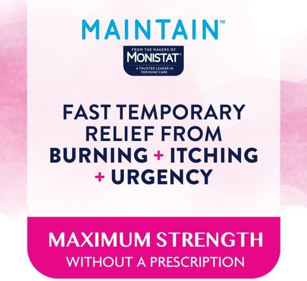 Monistat Maintain UTI Test and Pain Relief Kit, UTI Test Strips and Urinary Pain Relief Tablets, Cranberry Flavor Coating, 2 Test Strips and 12 Tablets (Pack of 12)