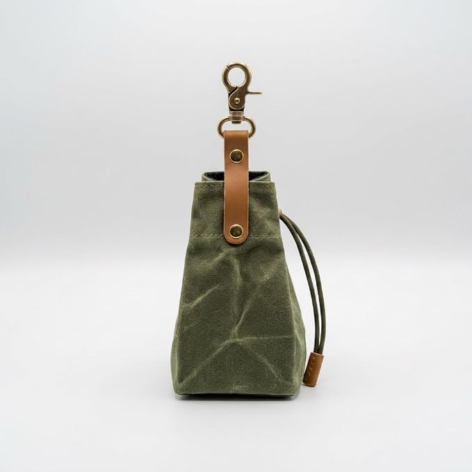 Ecoemanations Waxed Canvas Dog Treat Pouch & Poop Bag Dispenser Set