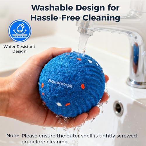 2-Pack Interactive Dog Toys, Smart Automatic Bouncing Vibrating Washable Dog Ball, Durable Pet-Safe E-TPU Material, Type-C Charging, Anti Boredom Dog Toys to Keep Them Busy for Medium & Large Dogs