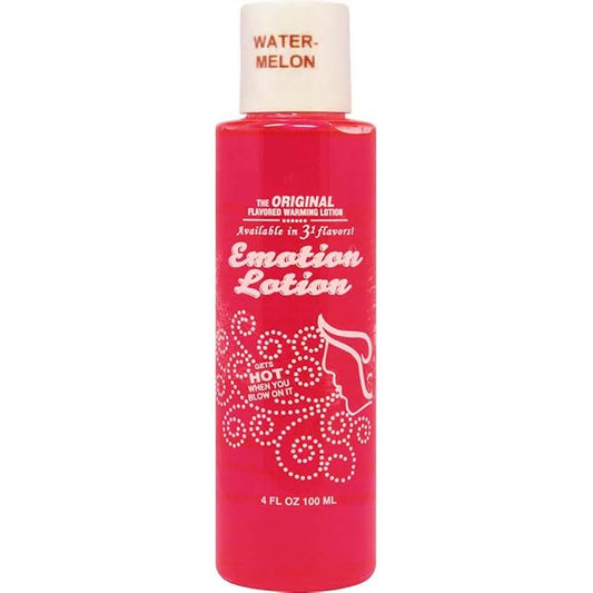 Emotion Lotion Edible Water Basesd Original Flavored Warming Massage Oil WATERMELON by Emotion Lotion 4oz