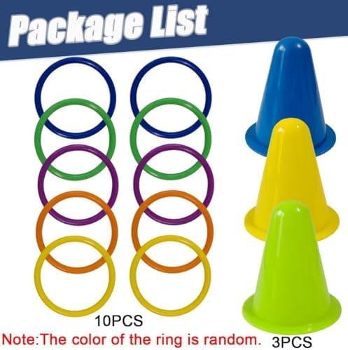 13PCS Rabbit Training Rings Toy for Small Pets, Bunny Enrichment 3 Stacking & 10 Rings for Adult Pet Owners