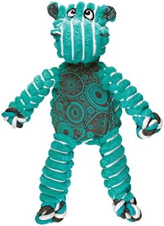 KONG Floppy Knots Rope and Plush Dog Toy, Hippo, Medium/Large