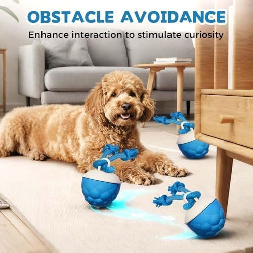Interactive Dog Toys Motion Activated Automatic Rolling Ball Toys for Small/Medium/Large Dogs Balls for Boredom to Keep Them Busy with USB Rechargeable (Orange)