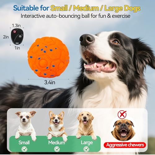 Newget Interactive Dog Toy Ball Replacement Shell, Chew-Resistant Orange