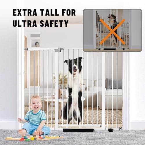 Rgqphantom 41" Tall Safety Pet Gate,Adjustable 29.92"-43.71" Wide(White)