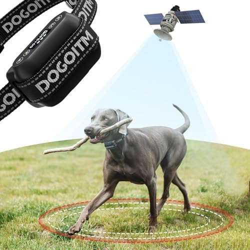 Wireless Dog Fence System, GPS Wireless Dog Collar with 3 Correction Modes, Pet Containment System with AI Smart Signal,Control Range 65-3281ft Electric Dog Fence Collar for Outdoor
