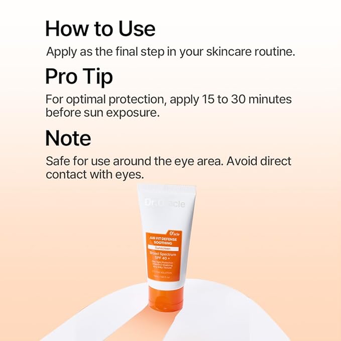 Air Fit Defense Soothing Sunscreen- SPF 40+, Outdoor Essential, No White Cast, Non-Greasy, Niacinamide, Vitamin E Sun Block For face, Korean Skin Care, Lightweight, Hydrating 1.69 fl. oz