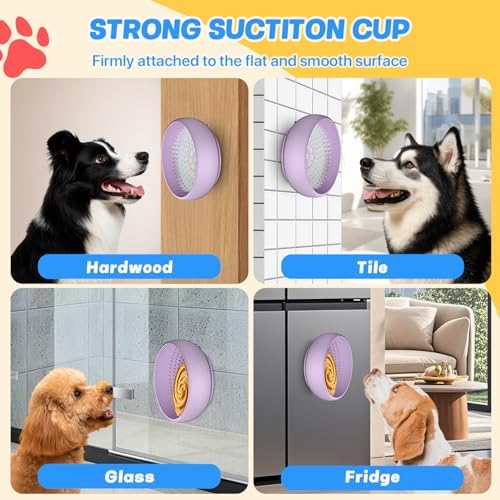 2 Pack Dog Lick Bowl, Slow Feeder Licking Bowl(Purple)