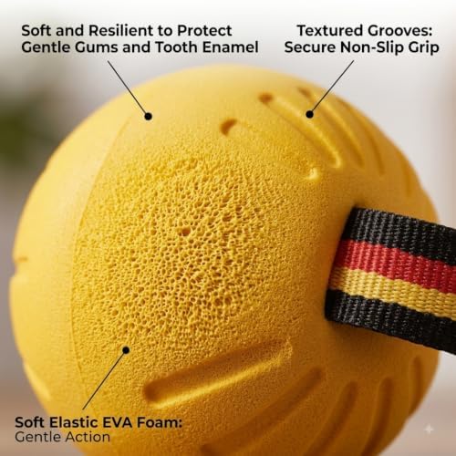 Small Dog Ball with Strap, Floating EVA Interactive Toy