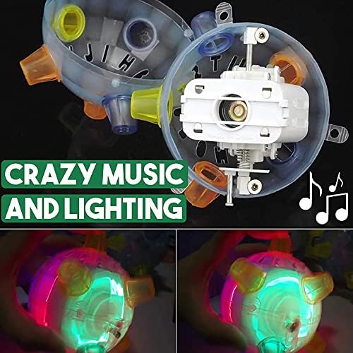 Jumping Activation Ball for Dogs with Flashing LED Ball Light & Music - Automatically Bouncing, Suitable for Indoor & Outdoor Play (Blue)