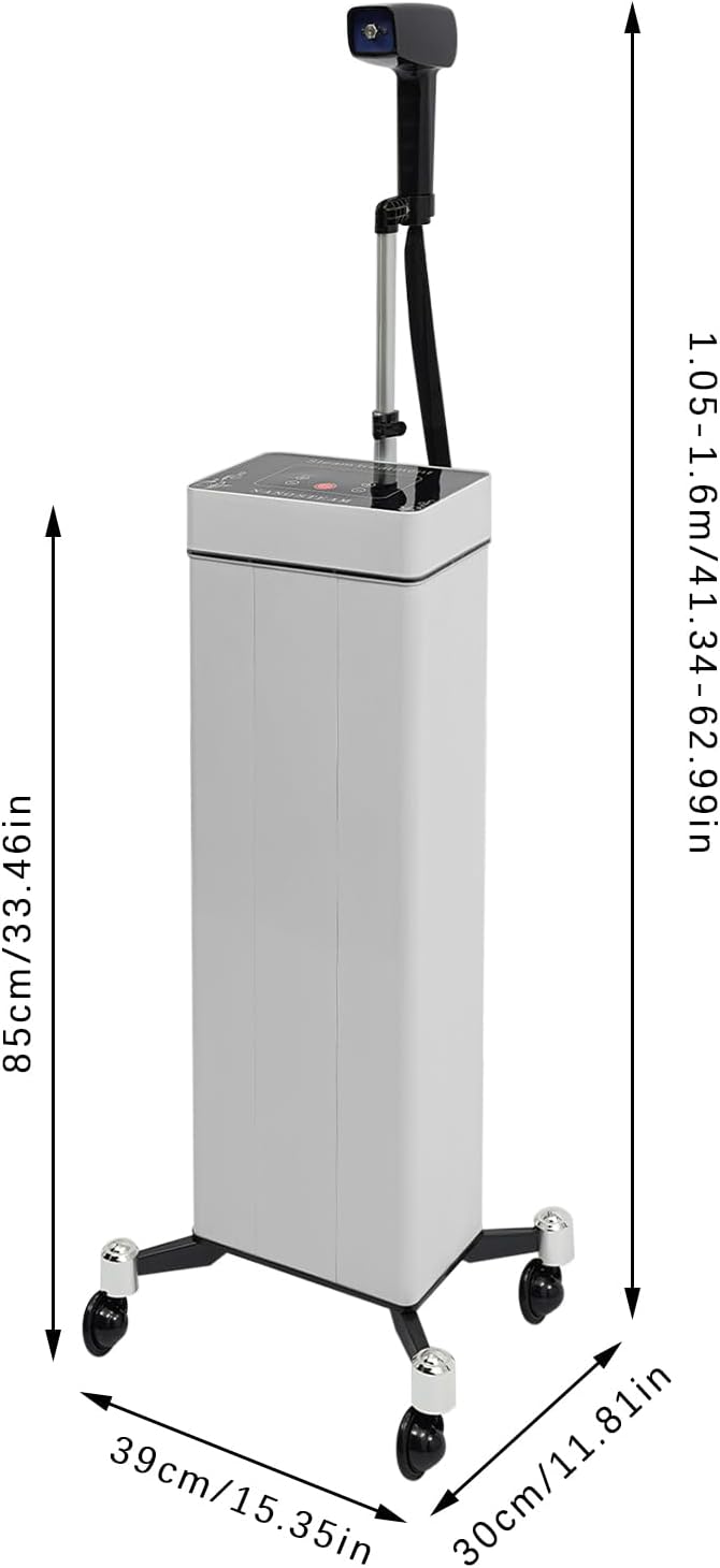 Nano Hair Steamer, Multifunctional Professional Nanoscale Spray for Hair Care Hair Repair, 1200W Nano Mist Hair Steamer for Deep Conditioning with Bottom Wheels and Smart Touch Control