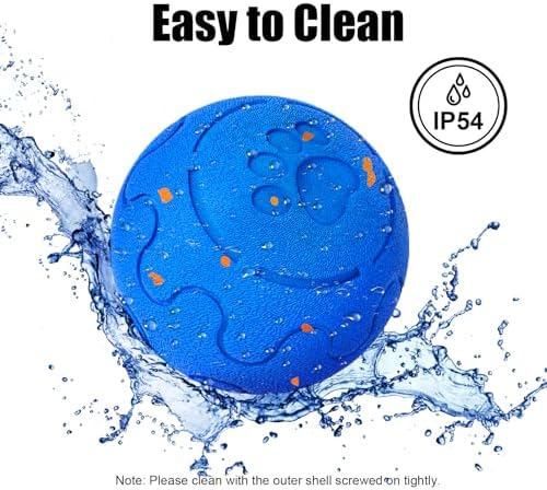 Interactive Dog Ball Toy, Smart Dog Toy for Medium and Large Dogs, Automatic Moving Rotating & Bouncing Ball, Durable E-TPU Material, IP54 Waterproof, Motion-Activated Dog Toy for Active Dogs