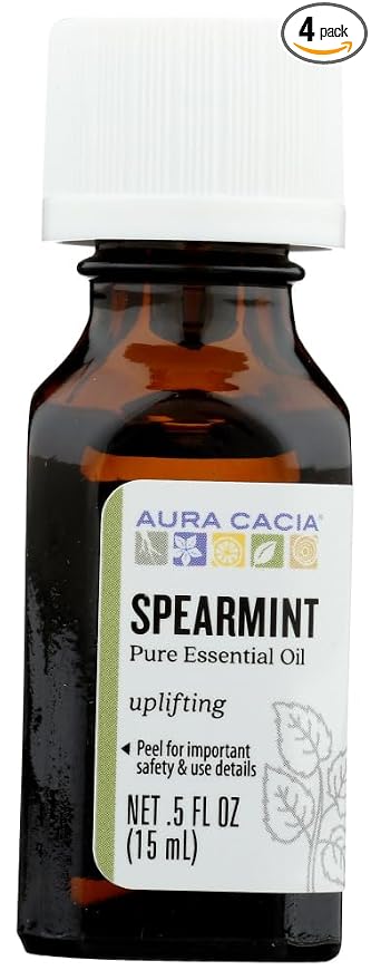 Aura Cacia Pure Aromatherapy, Spearmint, Animating, .5-Ounces (Pack of 4)