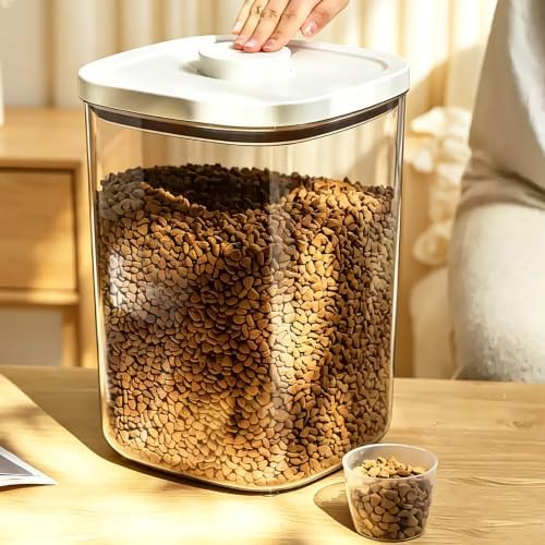 TBMax Dog Cat Food Storage Container 10 Lbs, Stackable Pet Food Dog Treat Container with Pop Up Lids, Airtight Food Storage Bin for Kitchen Organization