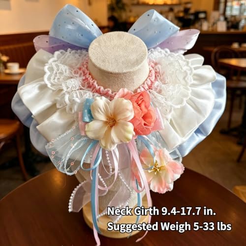 Cat Dog Lace Bow Collar Luxury Elastic Neckline (#1)