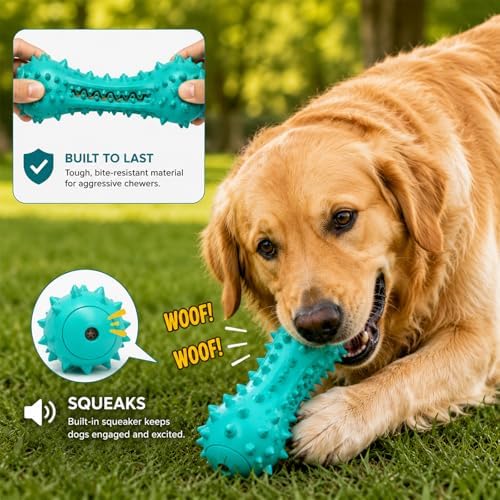 Carllg Puppy Teething Chew Toys, Dog Toys for Aggressive Chewers
