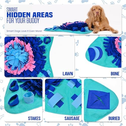 PET ARENA Large Sniffing Mat 25 x 25 Inch Interactive Feeding Toy
