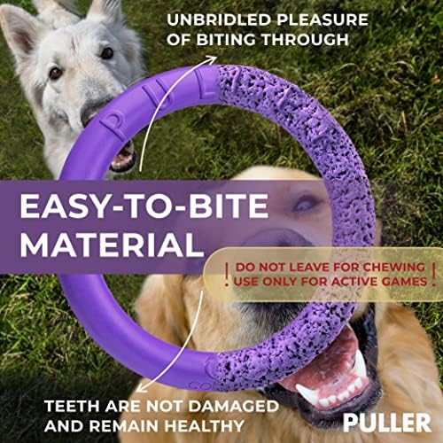 COLLAR Puller Dog Toy Ring for Small Medium Large Dogs Fetch Floating Disc
