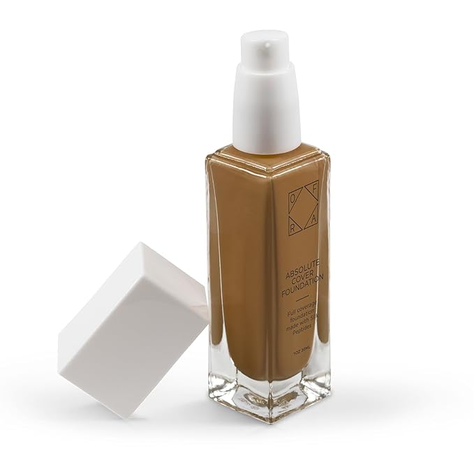 Absolute Cover Foundation #8 | Liquid Medium Coverage Foundation with Natural FInish | Oil-Free Face Makeup | Medium Tan-Deep Shade with Neutral Undertone | 1oz/30ml