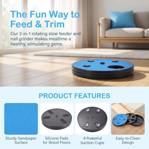 Dog Nail Scratch Board with Treat Box for Large&Small Dogs