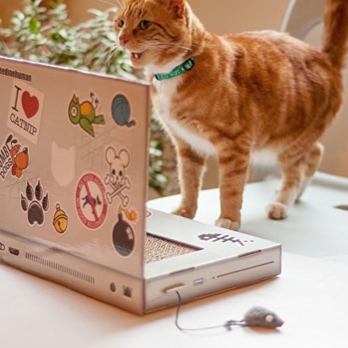 Suck UK - Cat Laptop- Cat Scratching Board - Cardboard Scratchers- Scratch Pad & Kitten Scratching Mat - Funny Furniture - Interactive Toy & Kitten Toys Gifts Cats