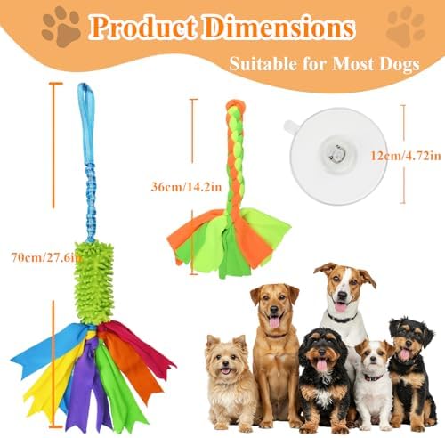 Suction Cup Dog Toys for Small Medium Dogs,Tug of War