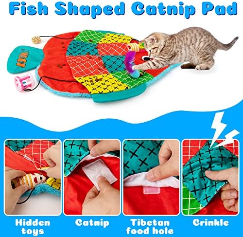 AWOOF Cat Mat,Catnip Toys for Indoor Cats