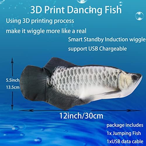Flopping Fish Electric Dog Toy,Realistic Interac tive for Small Medium Dogs