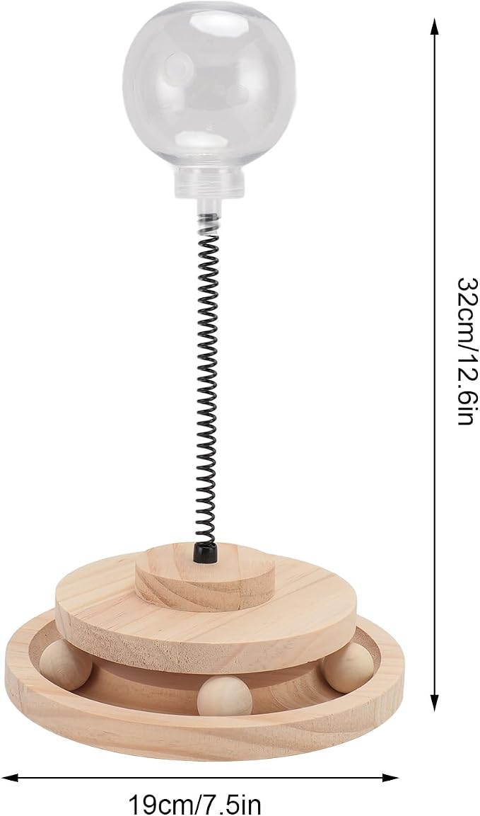 Cat Toy, Interactive Food Dispenser Ball with Steel Spring