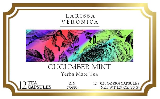 Cucumber Mint Yerba Mate Tea (Single Serve K-Cup Pods) (12 pods, ZIN: 575894) - 2 Pack