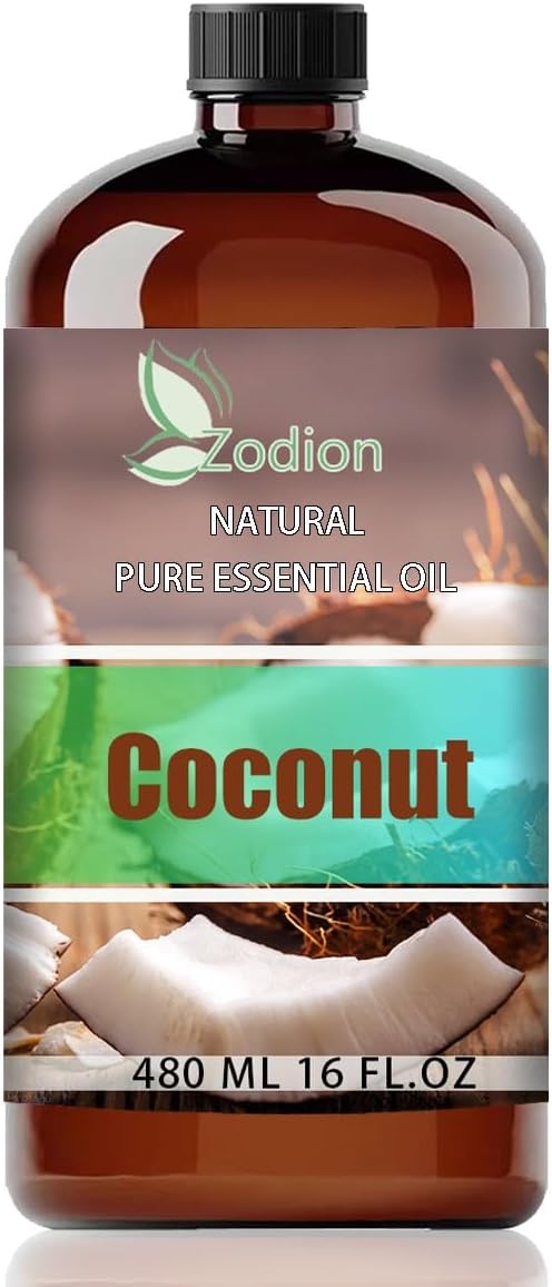 Coconut Essential Oil - Coconut Oil for Diffuser, 16 Fl Oz(480ml) | Candle Making, Soap Making, aroma, Strong Scent, Pure, Natural, Home Fragrance, Massage, Large Bottle