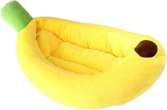 Dog & Cat Bed for Indoor Cats Relaxing Banana Mattress Fluffy Pet Mattress Waterproof Memory Foam Pet Bed with Sides Suitable for Small and Medium-Sized Dogs and Cats Guinea Pig Bed (X-Large)