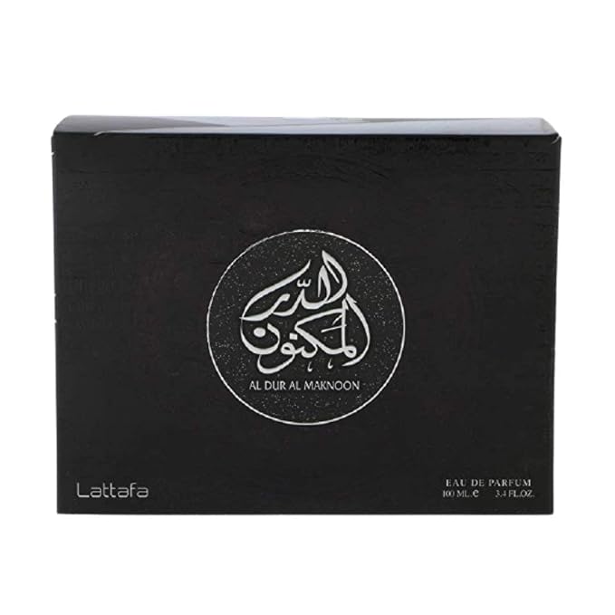 Lattafa Al Dur Al Maknoon Silver for Men EDP - 100 ML (3.4 oz) I Fresh Light Leather With Fruity Accents I Leathery,Musky,Slightly Smoky with a pleasant aura I Suitable for any Occasion I
