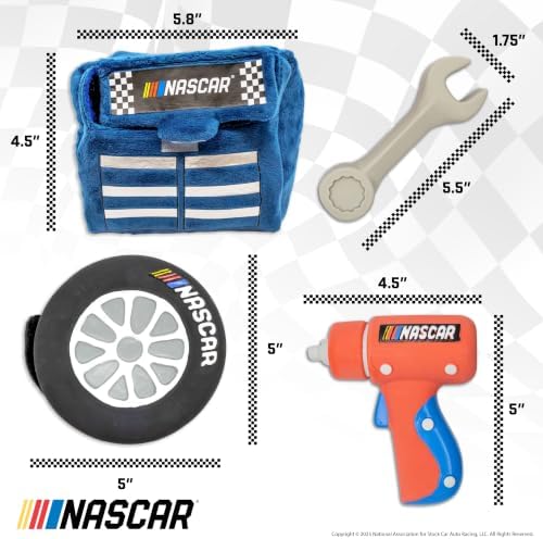 NASCAR, Hide & Seek Nesting Toys for Dogs, Toolbox Treater Bundle, 4-Pack