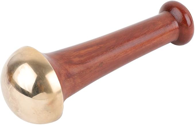 HealthAndYoga™ BronzEase Kansa Foot Massager - Kansa Wand Ayurveda Benefits of Bronze - Massage Wand to Restore Luster Through Detoxification (Stick - Smooth)