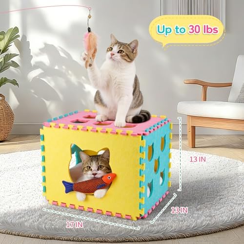 49pcs Cat Toys for Indoor Cats, Interactive Cat Toy for Exercise & Sleeping