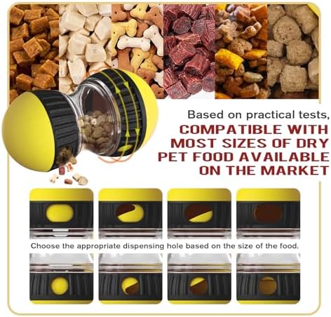 Dog Interactive Toys Dogs Puzzles Feeder Adjustable Food Dispensing Treat Dispenser Slow Feeding for IQ/Physical Training and Brain Stimulation Large Medium Small Dog