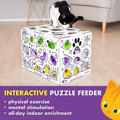 Cat Amazing MEGA – Cat Treat Puzzle Box – Interactive Food Maze – Cat Puzzle Feeder – Treat Box for Indoor Cats – Enrichment Food Toy – Best Cat Toy for Cats!