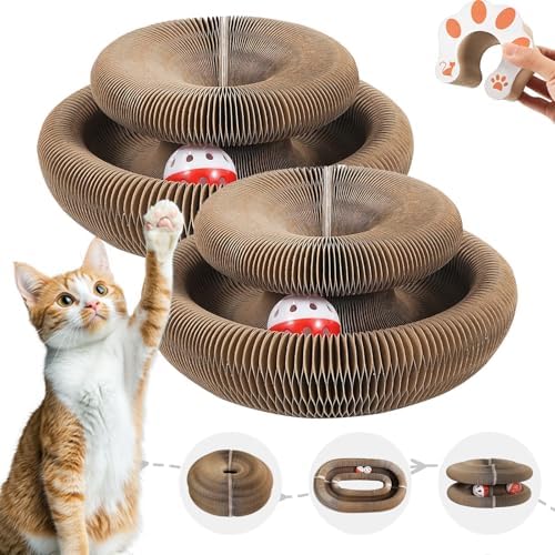 SREBAY Cat Toy Interactive, Accordion Kitty Wheel Exerciser